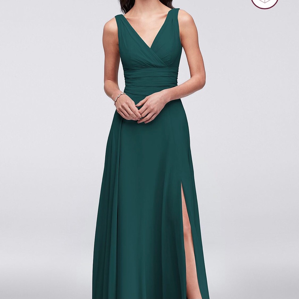 David’s Bridal Gem Surplice Tank Bridesmaid Dress